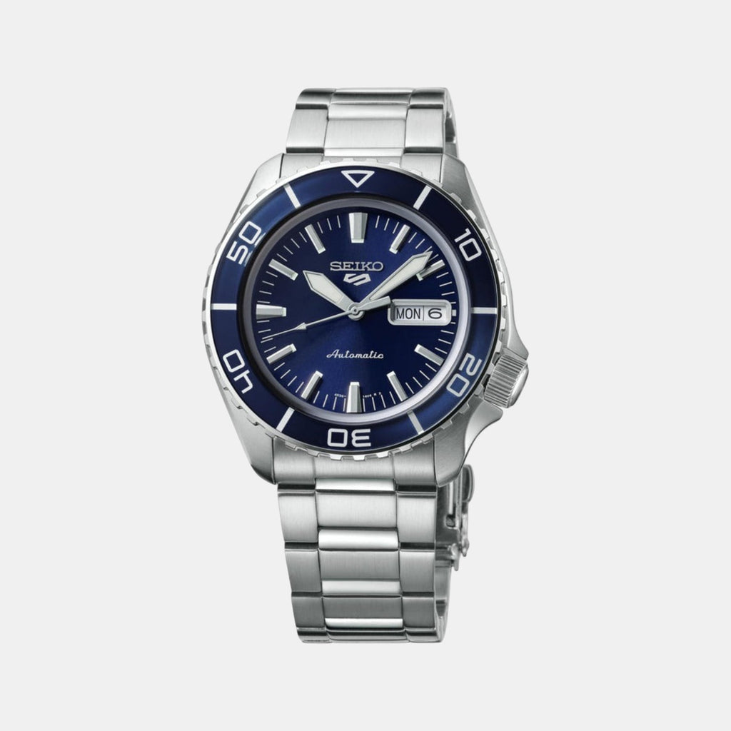 5 Sports Men Automatic Blue Dial Analog Stainless Steel Watch SRPK97K1