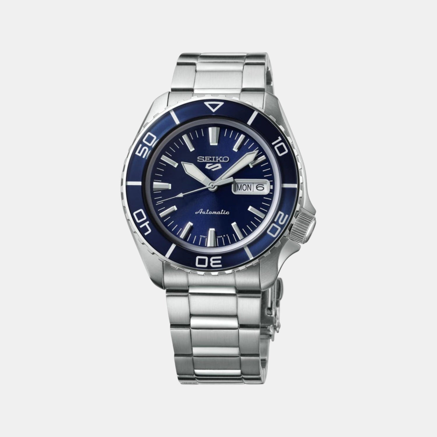 5 Sports Men Automatic Blue Dial Analog Stainless Steel Watch SRPK97K1