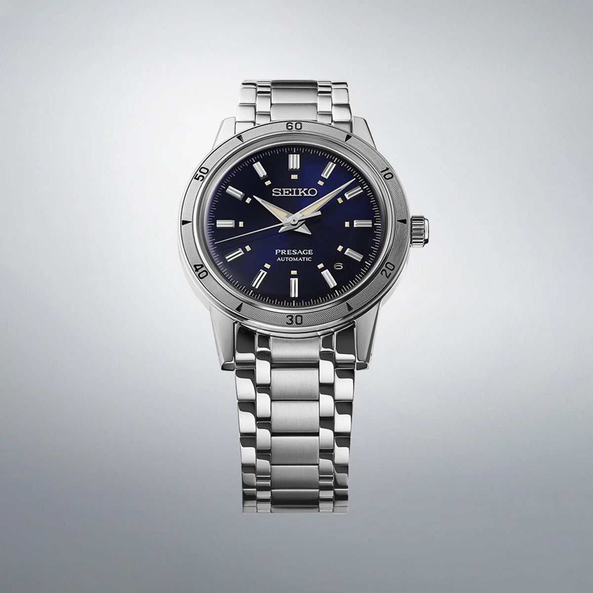 Presage Men Automatic Blue Dial Analog Stainless Steel Watch SRPL07J1