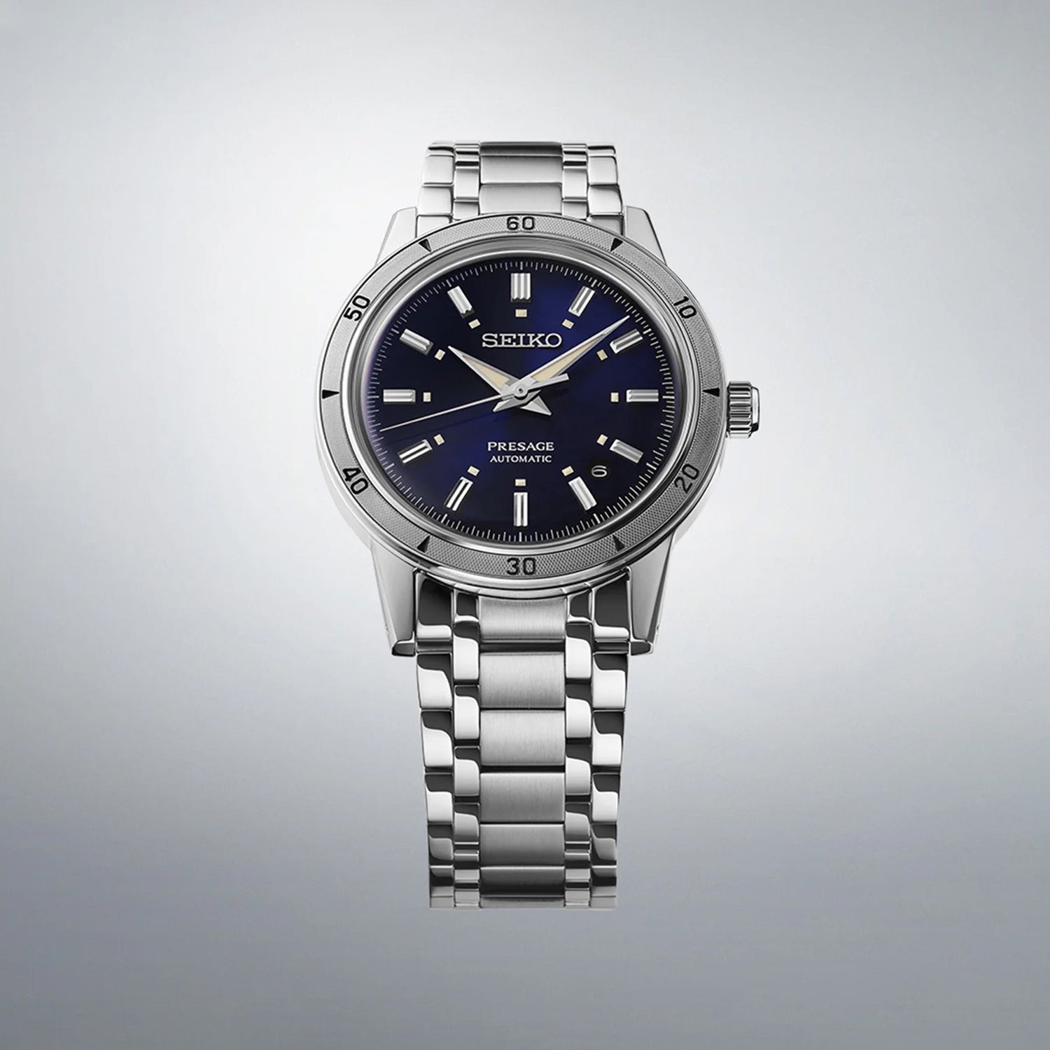 Presage Men Automatic Blue Dial Analog Stainless Steel Watch SRPL07J1