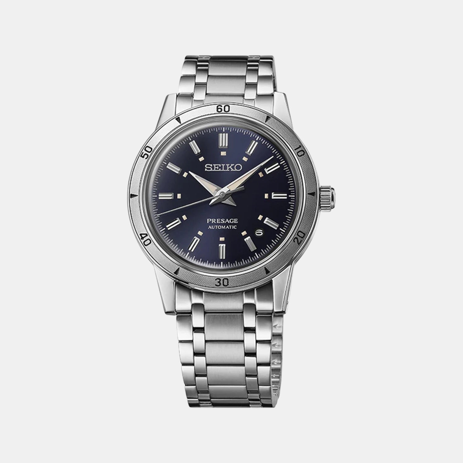 Presage Men Automatic Blue Dial Analog Stainless Steel Watch SRPL07J1