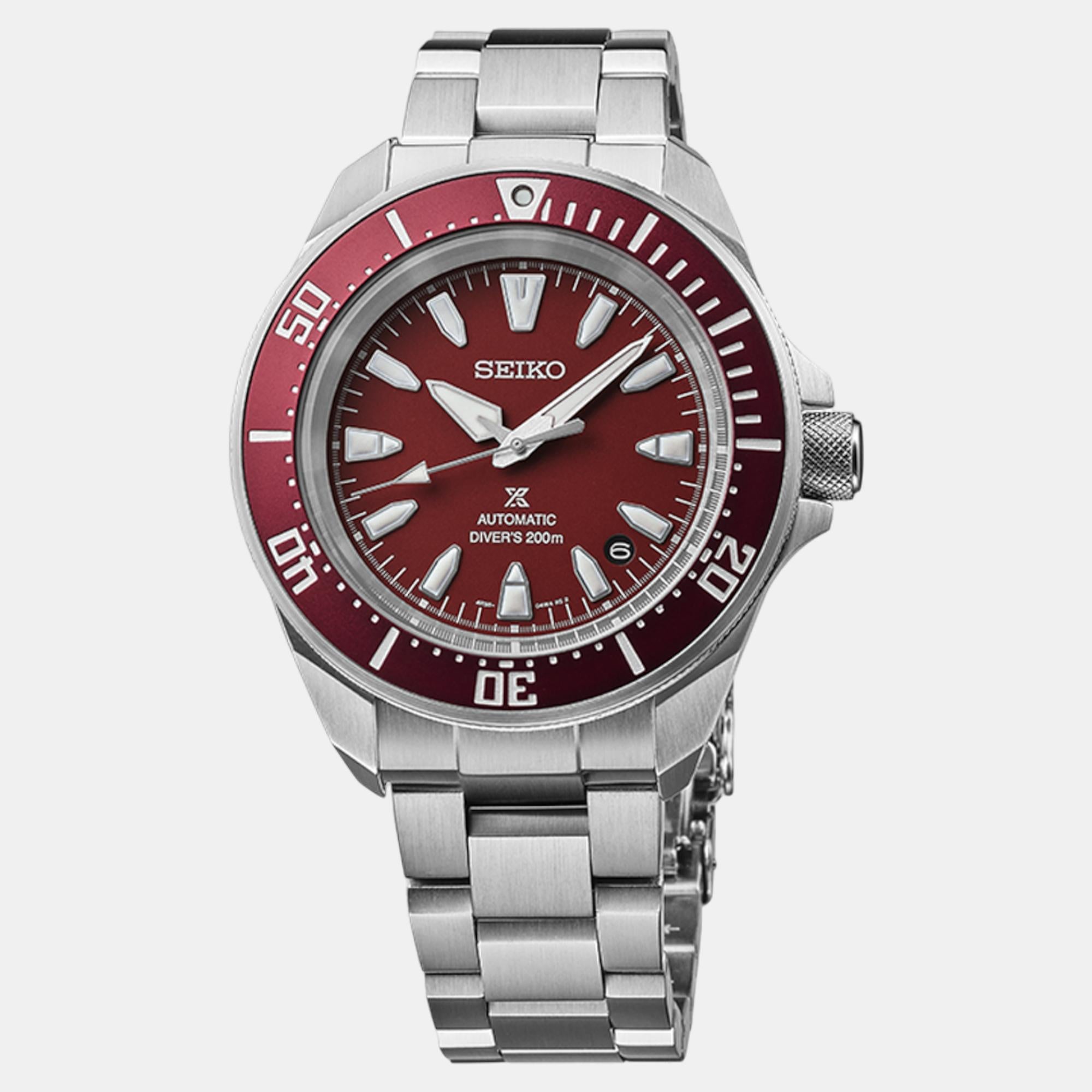 Seiko Round Red Analog watch