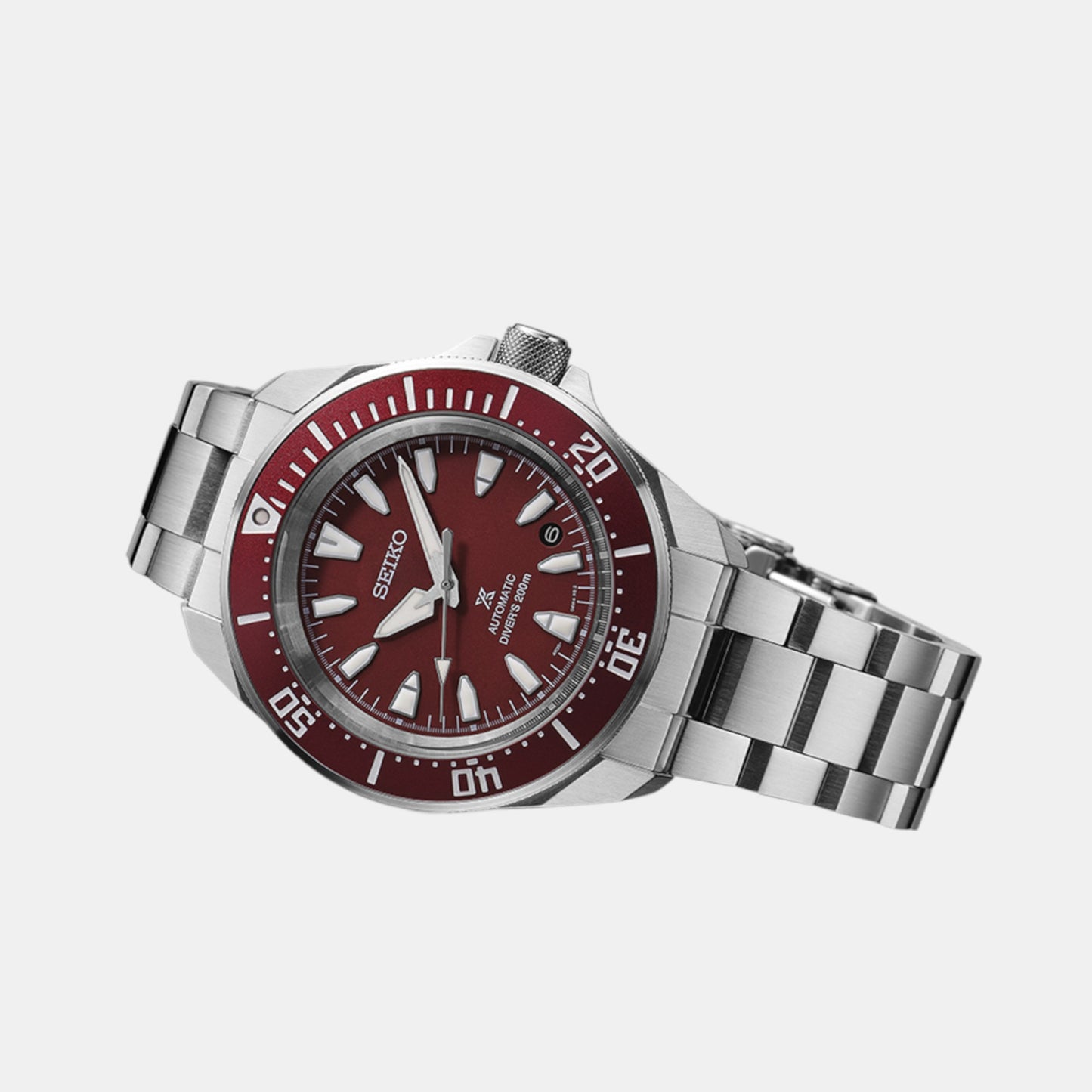 Prospex Men Automatic Red Dial Analog Stainless Steel Watch SRPL11K1