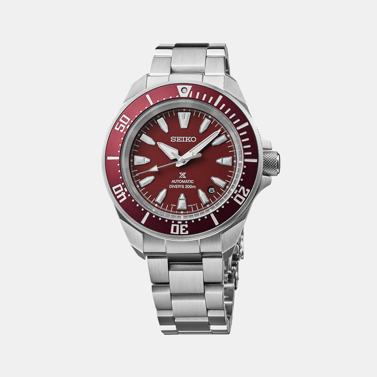 Prospex Men Automatic Red Dial Analog Stainless Steel Watch SRPL11K1