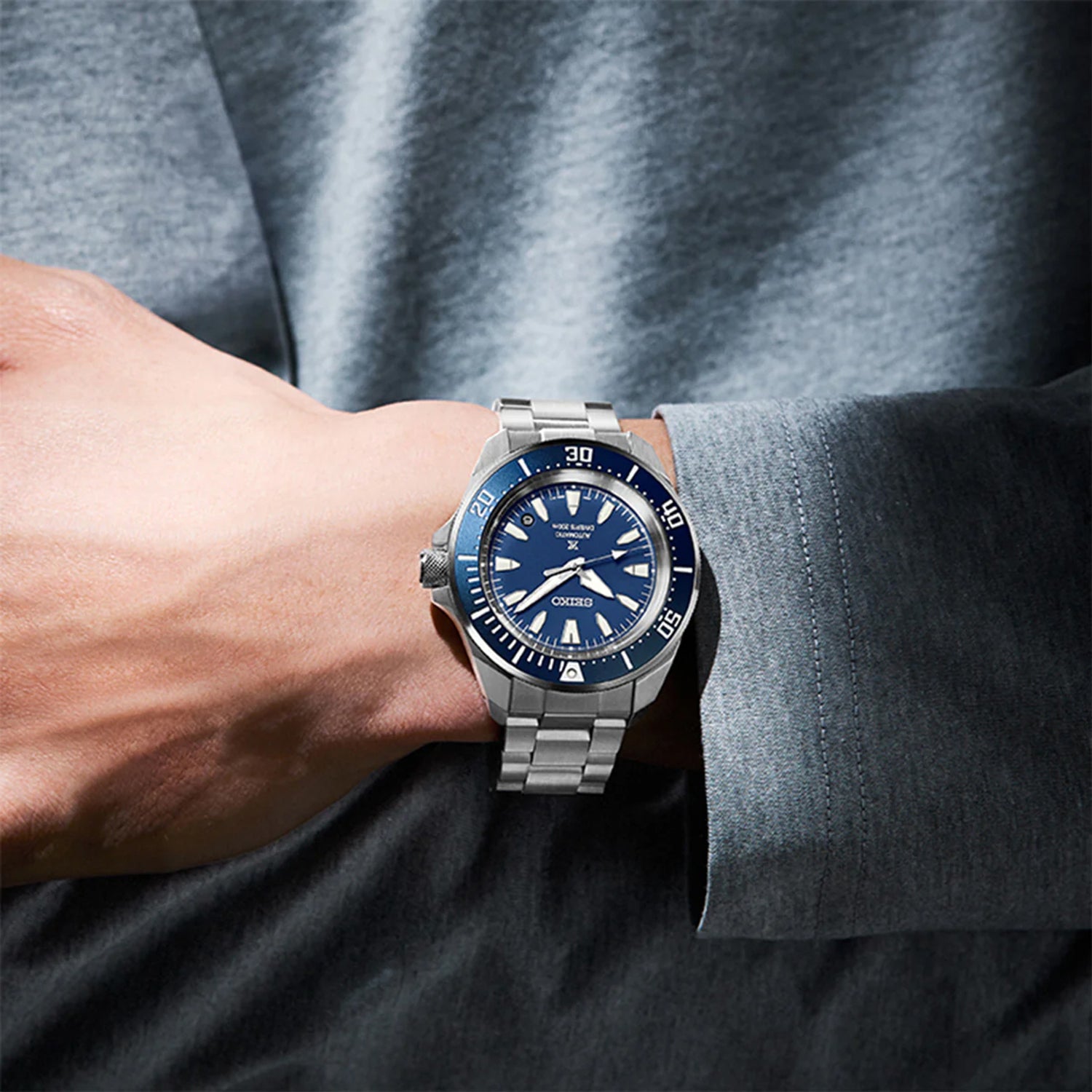 Prospex Men Automatic Blue Dial Analog Stainless Steel Watch SRPL51K1