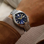 5 Sports Men Automatic Blue Dial Analog Stainless Steel Watch SRPL55K1