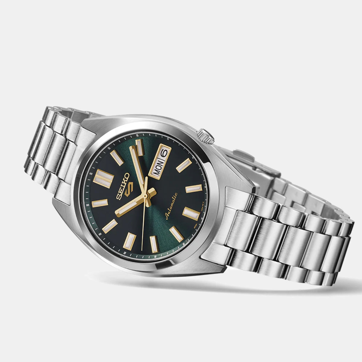 5 Sports Men Automatic Green Dial Analog Stainless Steel Watch SRPL57K1
