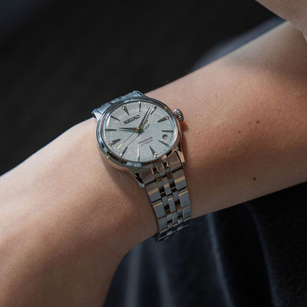 Presage Women Automatic Turquoise Dial Analog Stainless Steel Watch SRPL63J1