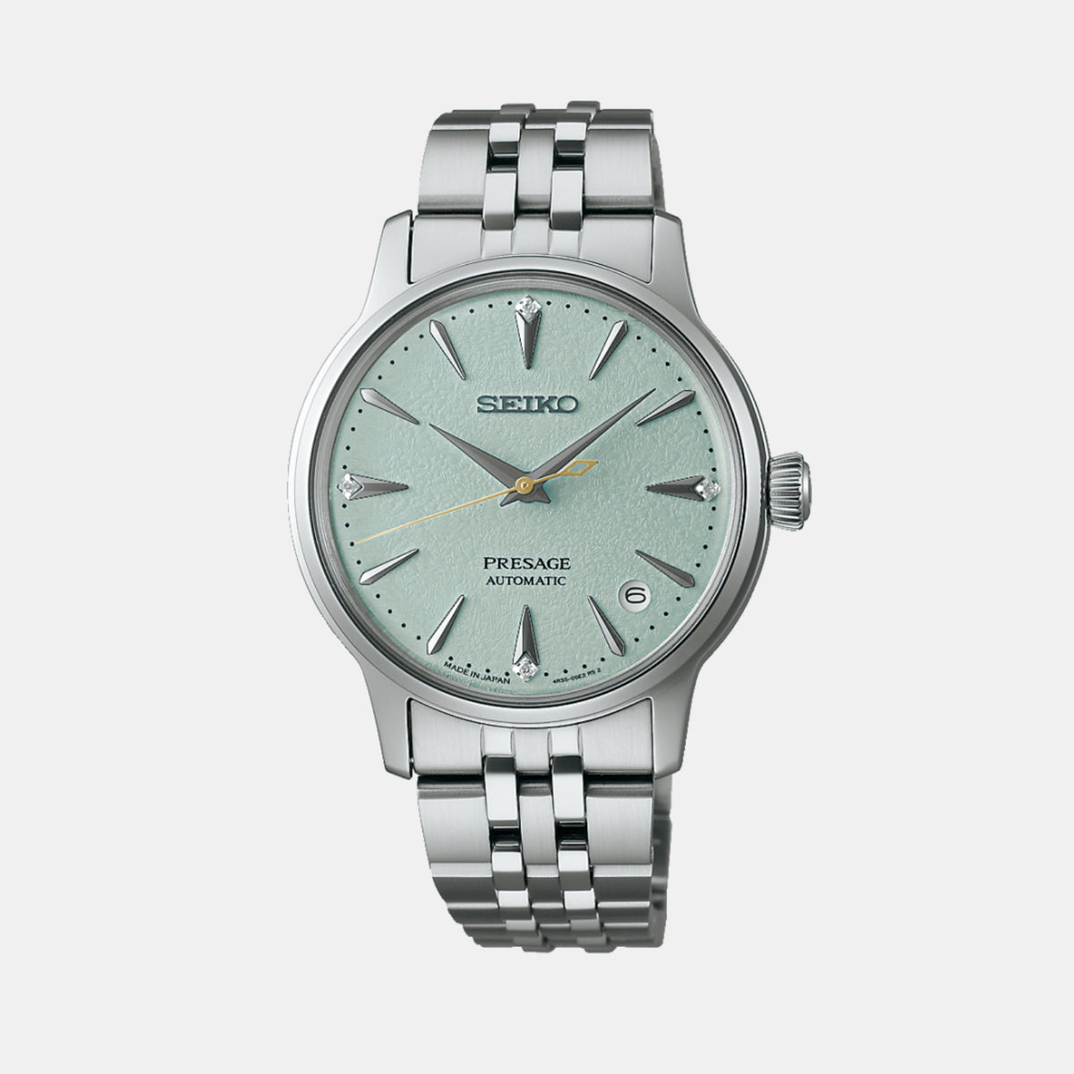 Presage Women Automatic Green Dial Analog Stainless Steel Watch SRPL63J1