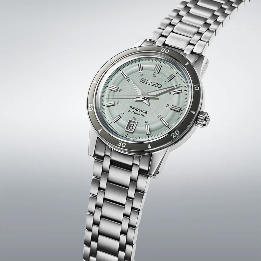 Presage Men Automatic Green Dial Analog Stainless Steel Watch SRPL71J1