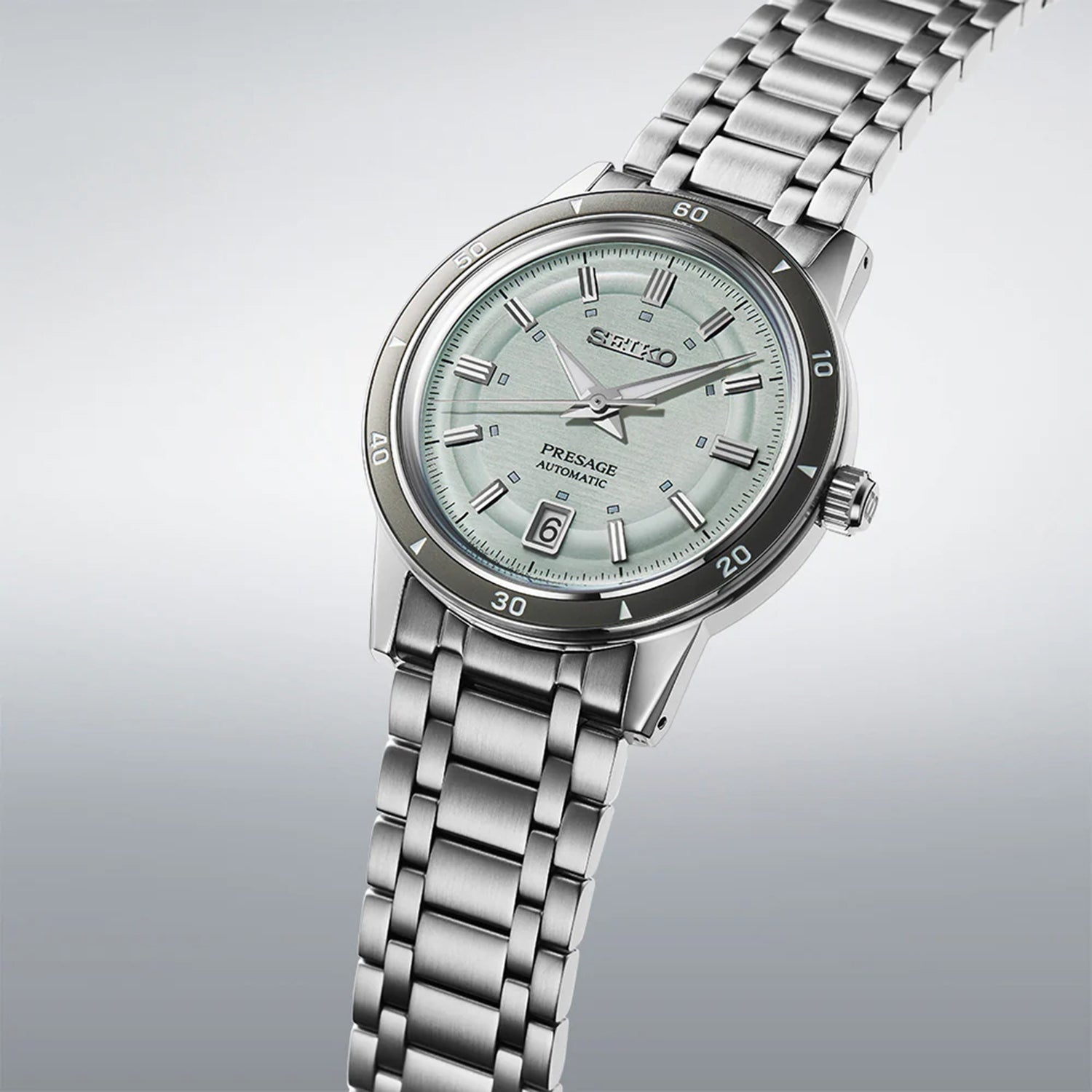 Presage Men Automatic Green Dial Analog Stainless Steel Watch SRPL71J1