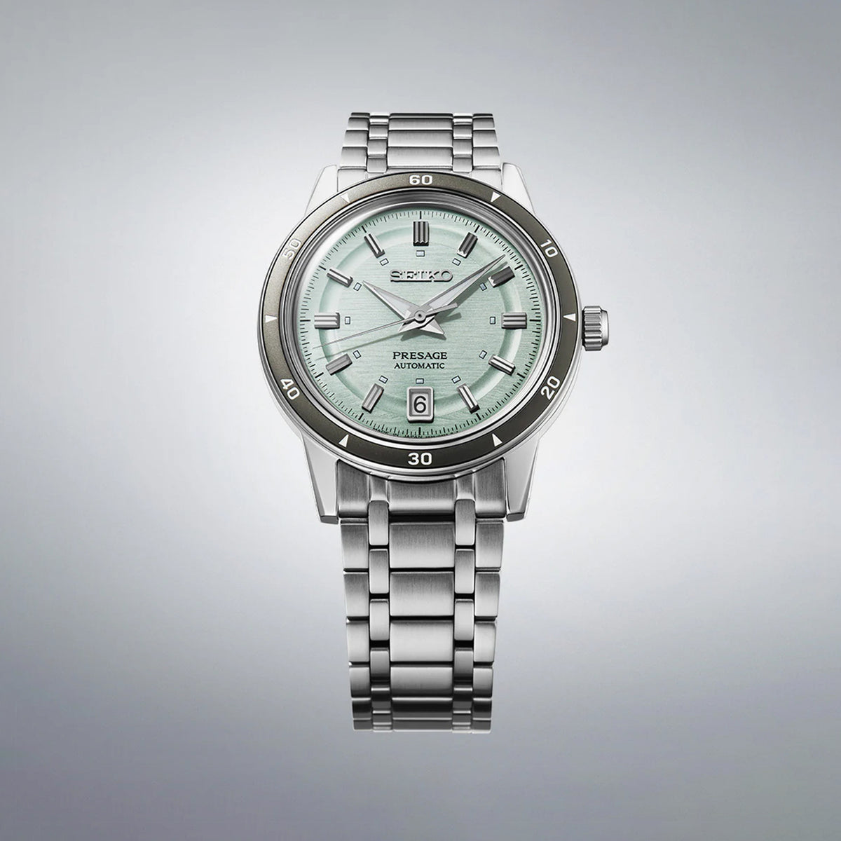 Presage Men Automatic Green Dial Analog Stainless Steel Watch SRPL71J1