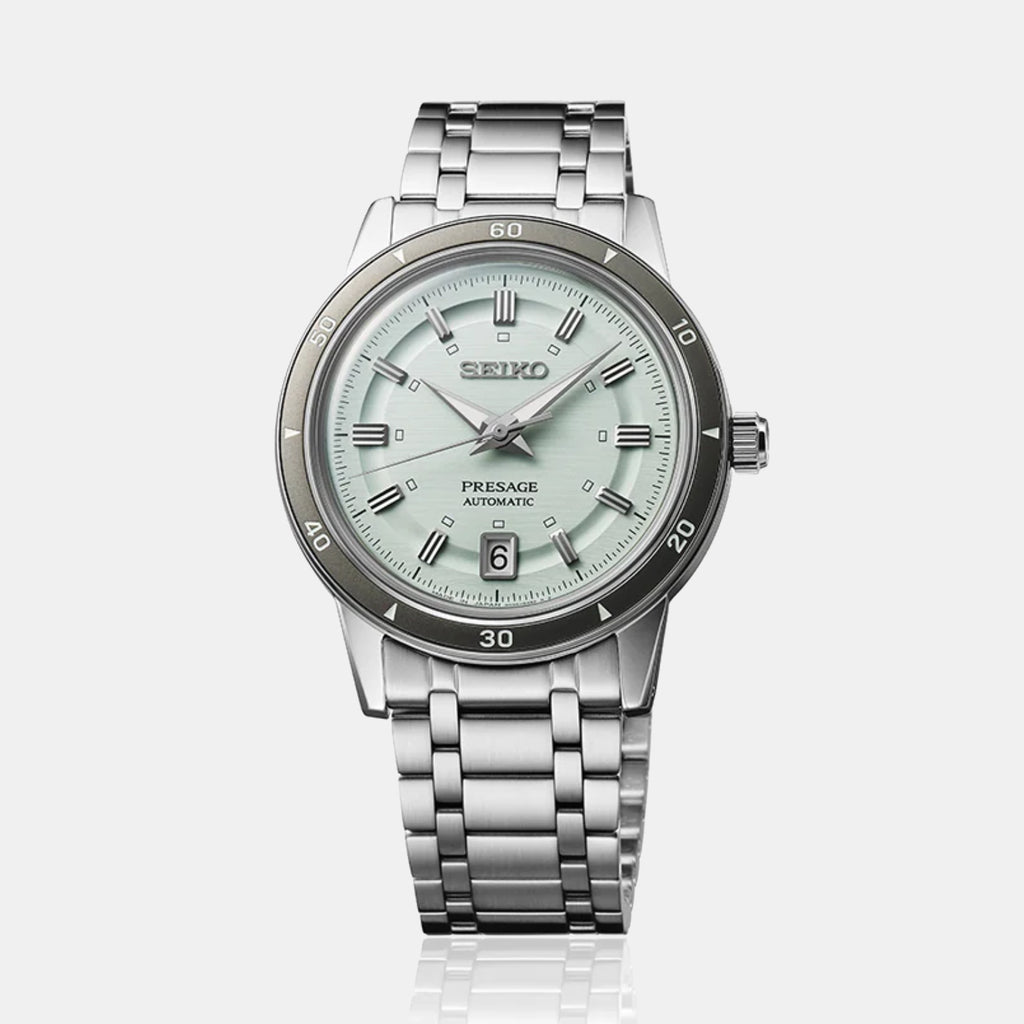 Presage Men Automatic Ice Green Dial Analog Stainless Steel Watch SRPL71J1