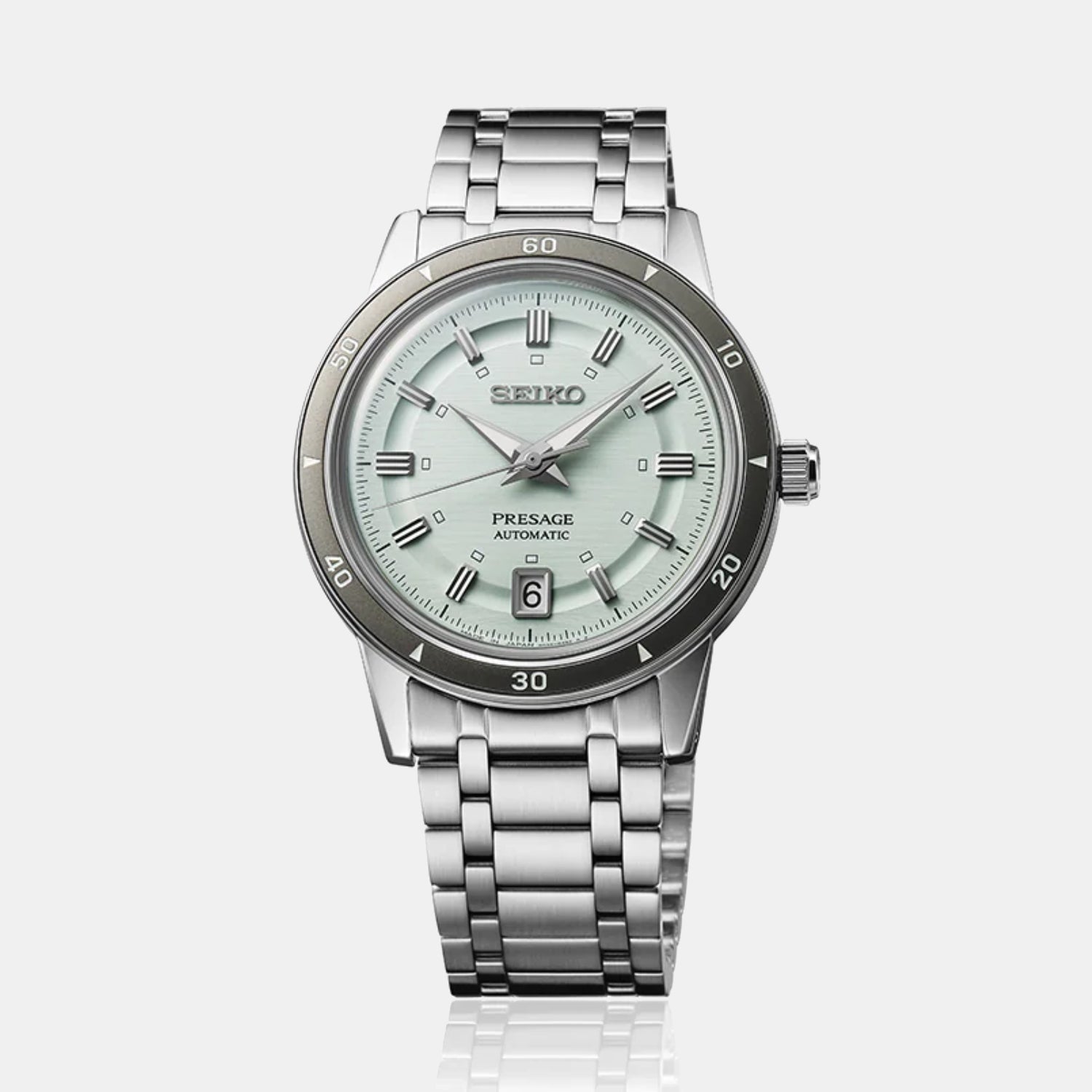 Presage Men Automatic Ice Green Dial Analog Stainless Steel Watch SRPL71J1