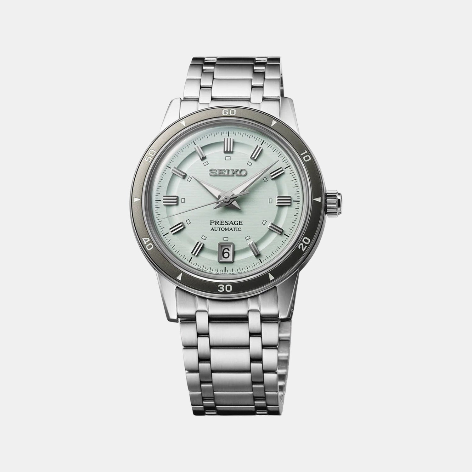 Presage Men Automatic Ice Green Dial Analog Stainless Steel Watch SRPL71J1