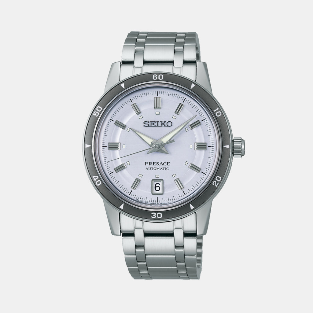 Presage Men Automatic Silver Dial Analog Stainless Steel Watch SRPL73J1