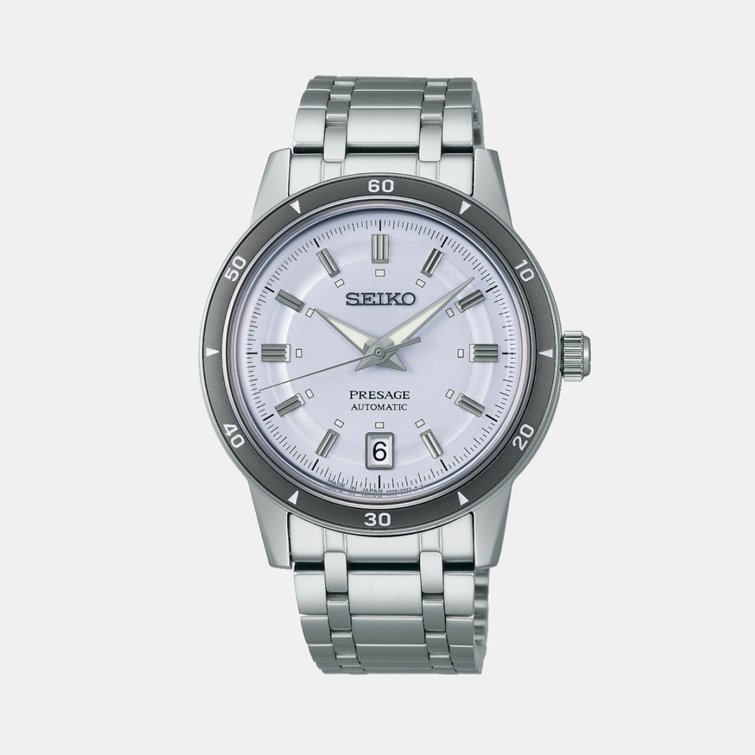 Presage Men Automatic Silver Dial Analog Stainless Steel Watch SRPL73J1