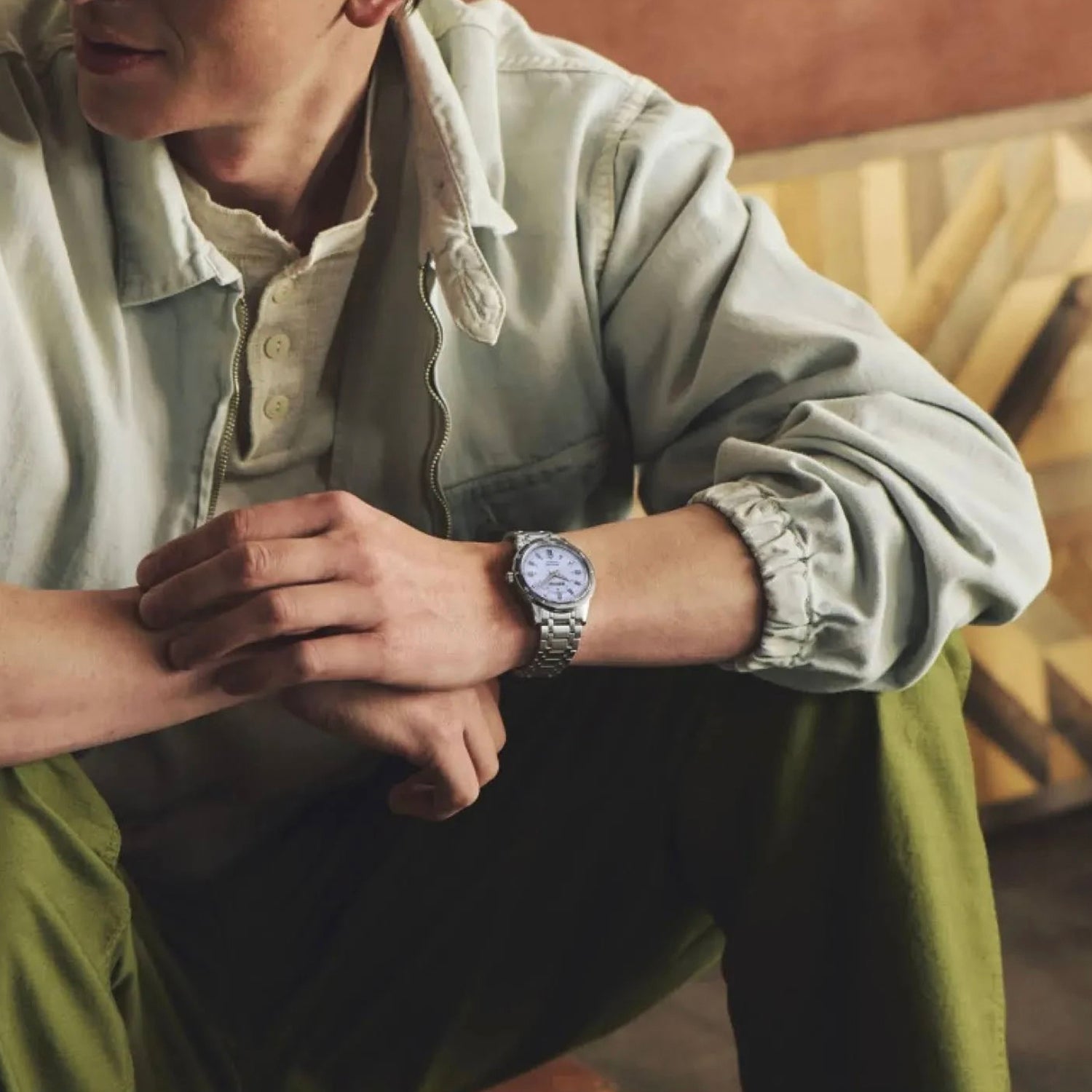 Presage Men Automatic Silver Dial Analog Stainless Steel Watch SRPL73J1