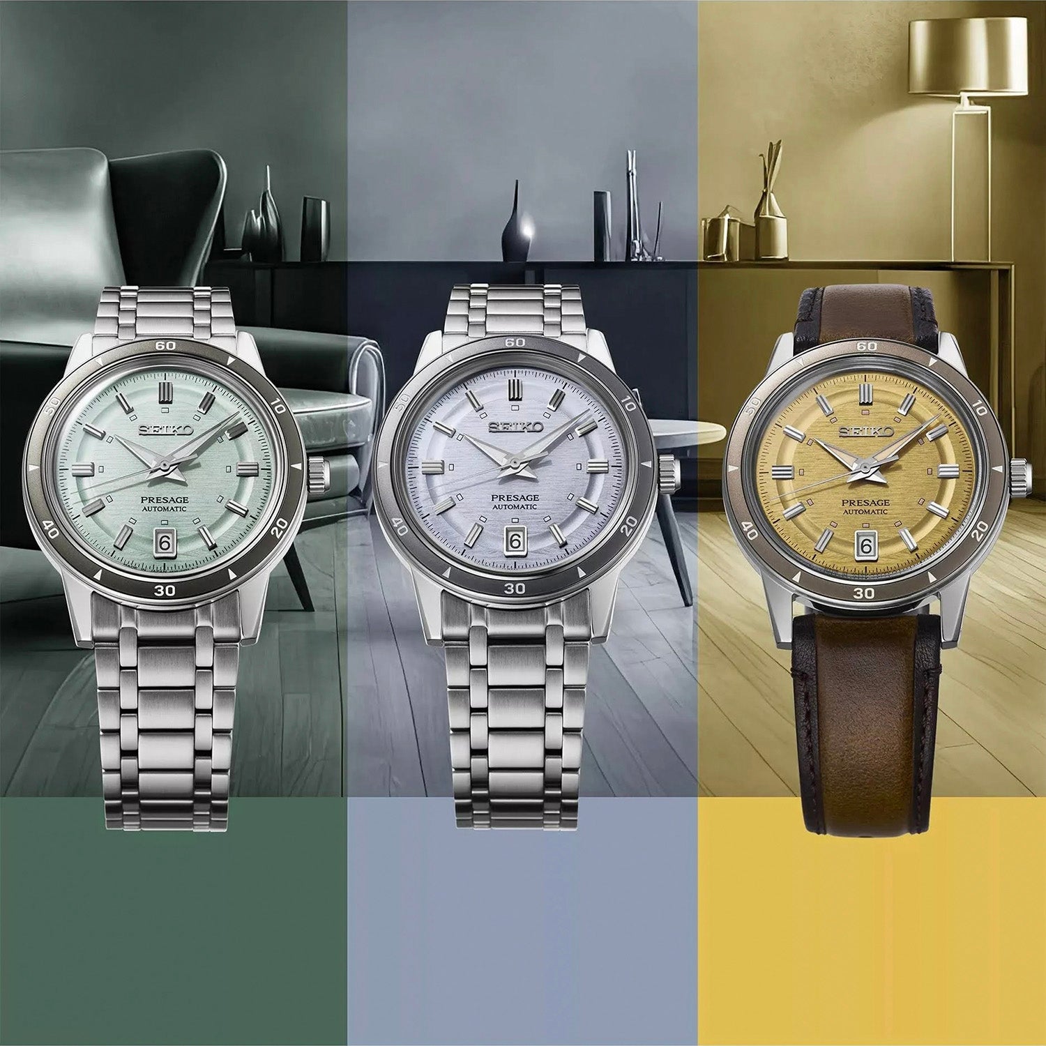 Presage Men Automatic Silver Dial Analog Stainless Steel Watch SRPL73J1