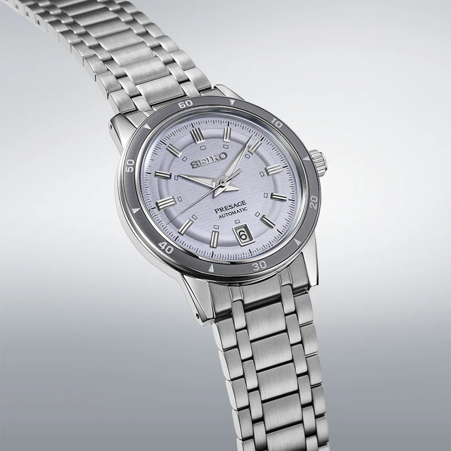 Presage Men Automatic Silver Dial Analog Stainless Steel Watch SRPL73J1