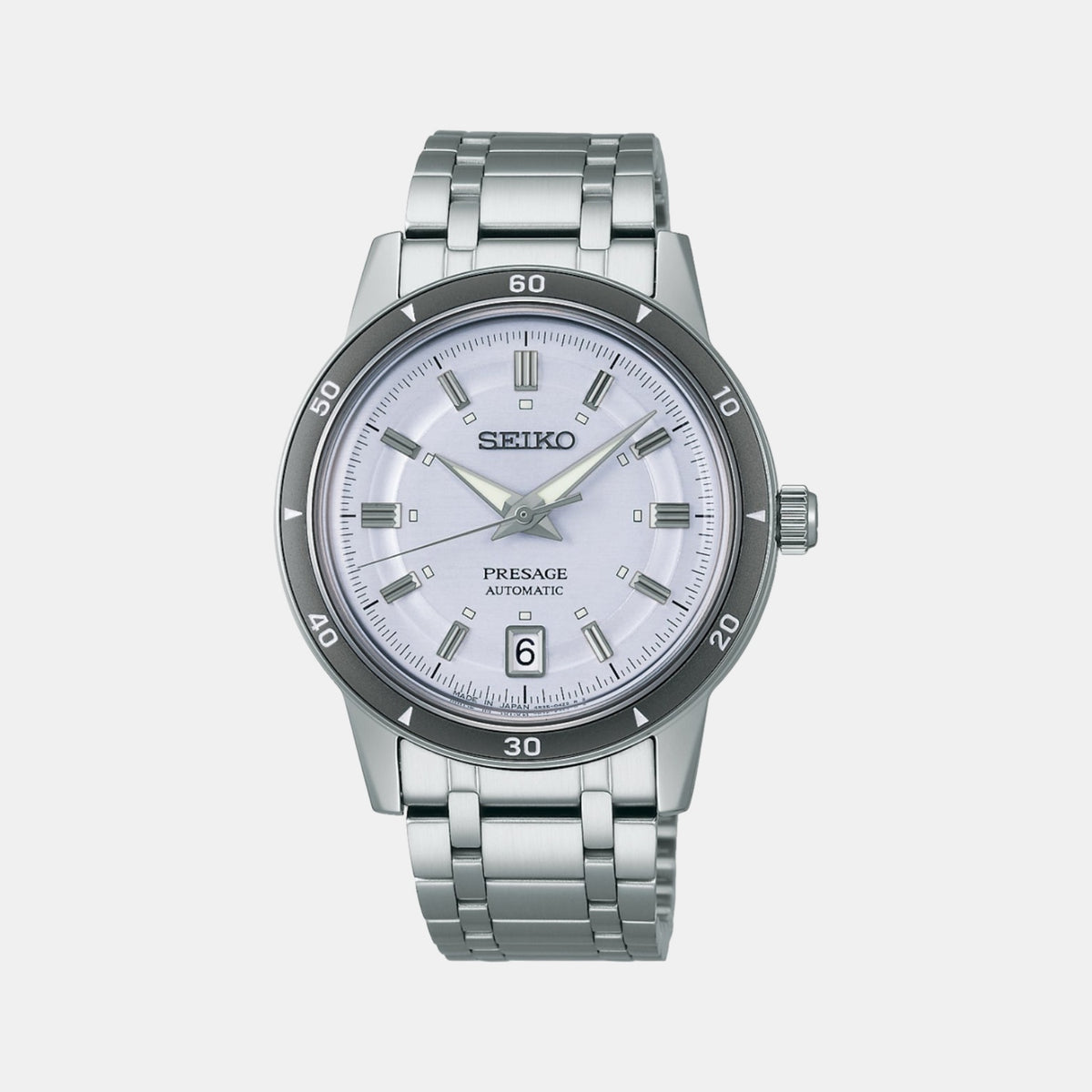 Presage Men Automatic White Dial Analog Stainless Steel Watch SRPL73J1