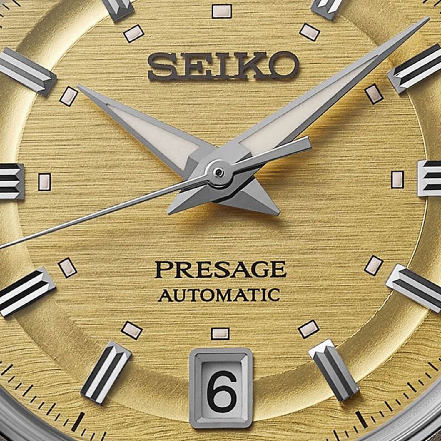 Presage Men Automatic Yellow Dial Analog Stainless Steel Watch SRPL75J1