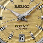 Presage Men Automatic Yellow Dial Analog Stainless Steel Watch SRPL75J1