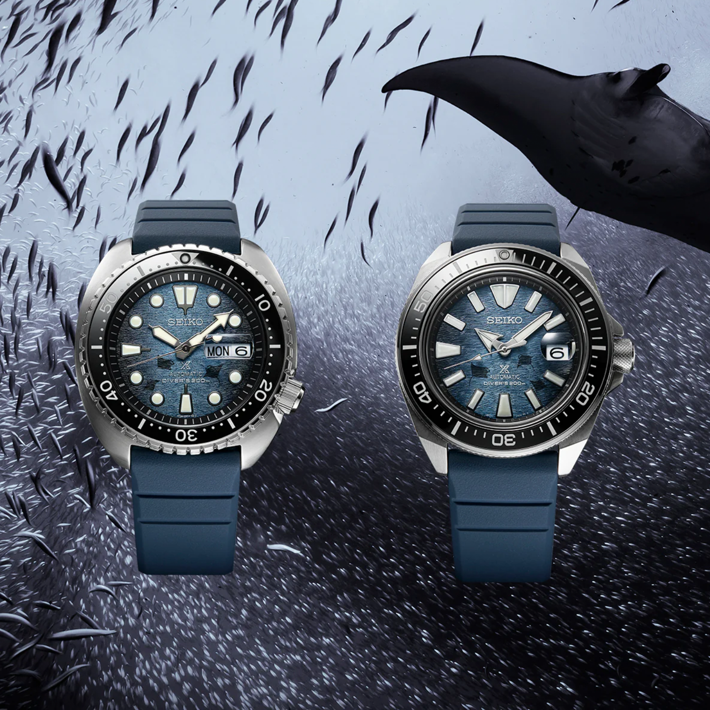 Prospex Men Automatic Blue Dial Analog Silicone Save the Ocean Special Edition Watch SRPF77K1