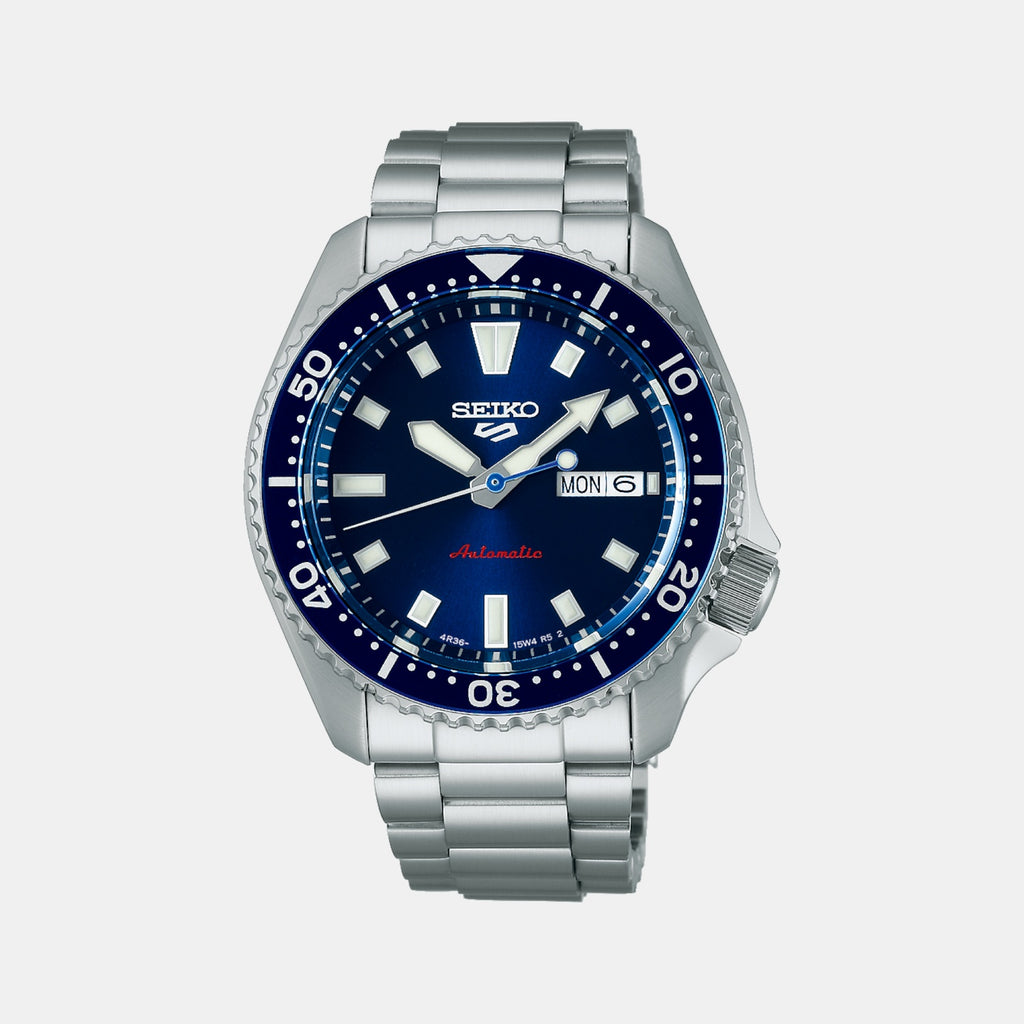 5 Sports Men Automatic Blue Dial Analog Stainless Steel Watch SRPL83K1