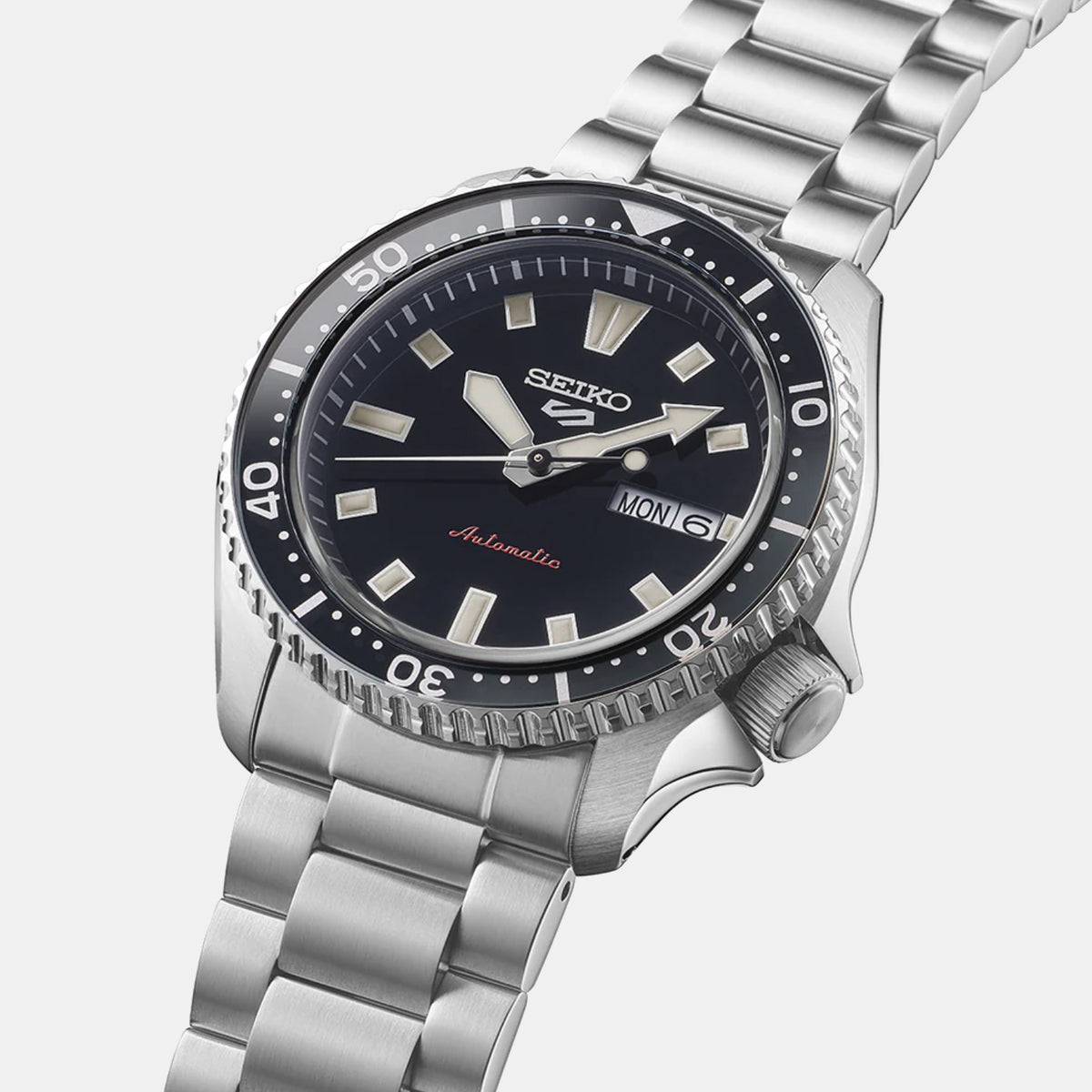 5 Sports Men Automatic Black Dial Analog Stainless Steel Watch SRPL85K1