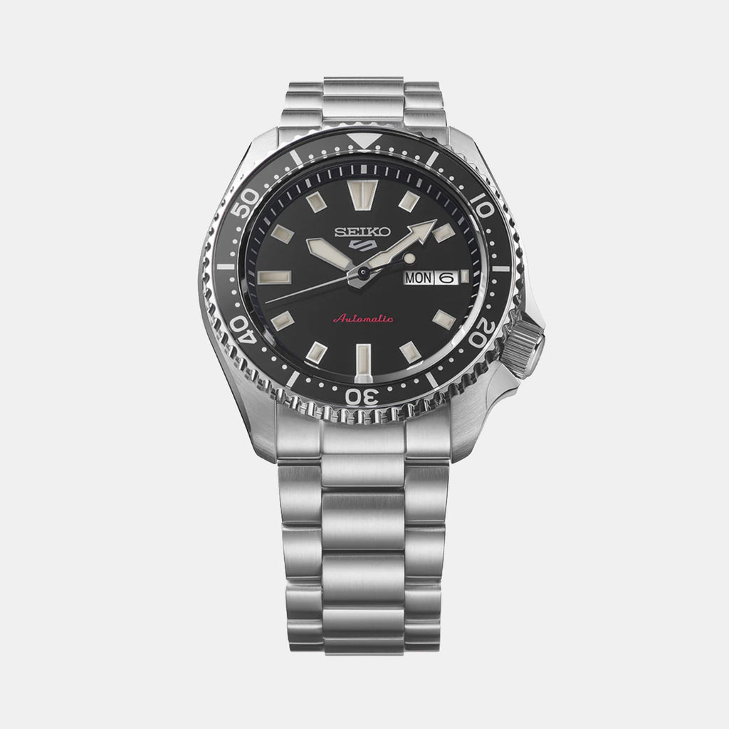 5 Sports Men Automatic Black Dial Analog Stainless Steel Watch SRPL85K1