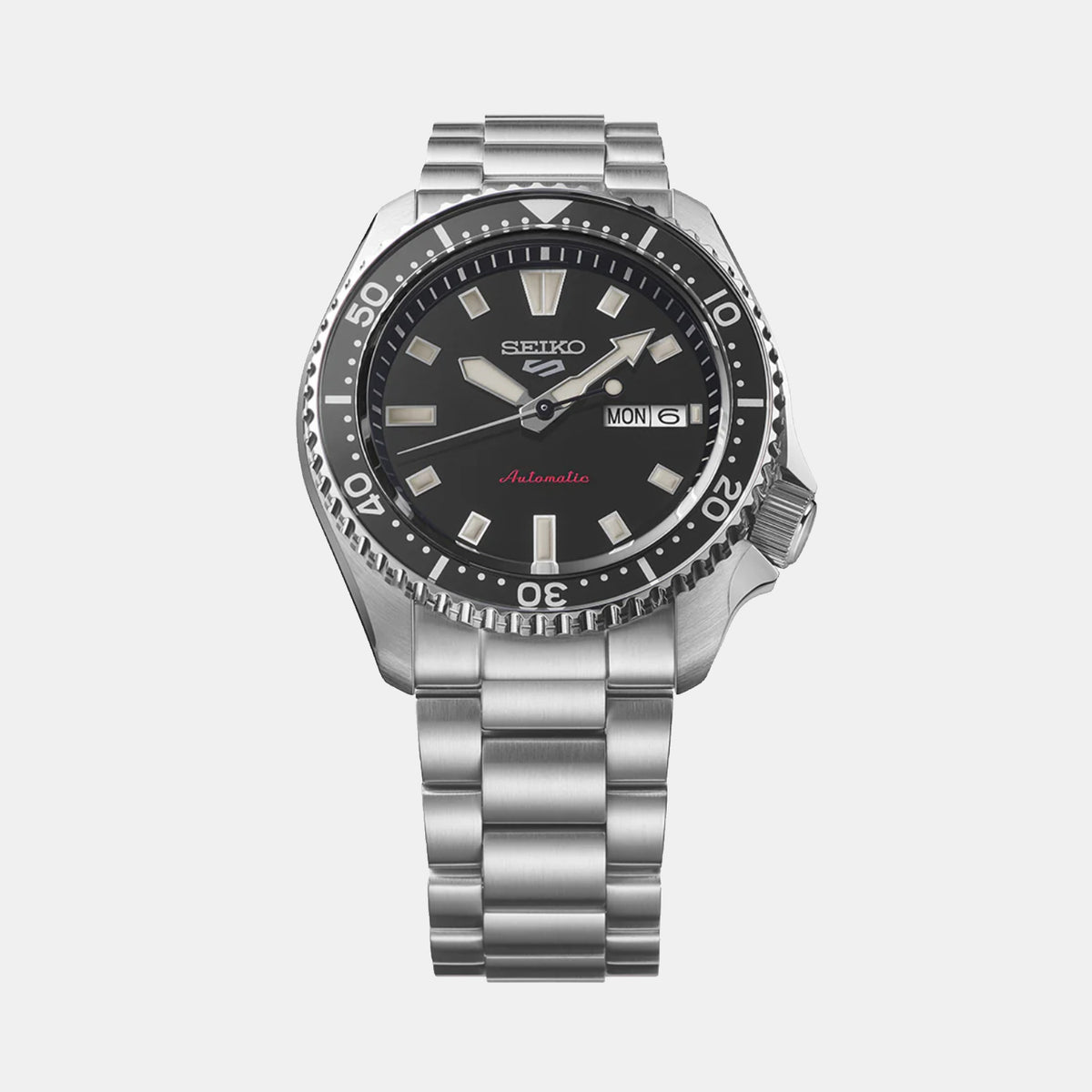 5 Sports Men Automatic Black Dial Analog Stainless Steel Watch SRPL85K1
