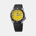 5 Sports Men Automatic Yellow Dial Analog Silicone Watch SRPL87K1
