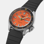 5 Sports Men Automatic Orange Dial Analog Silicone Watch SRPL89K1