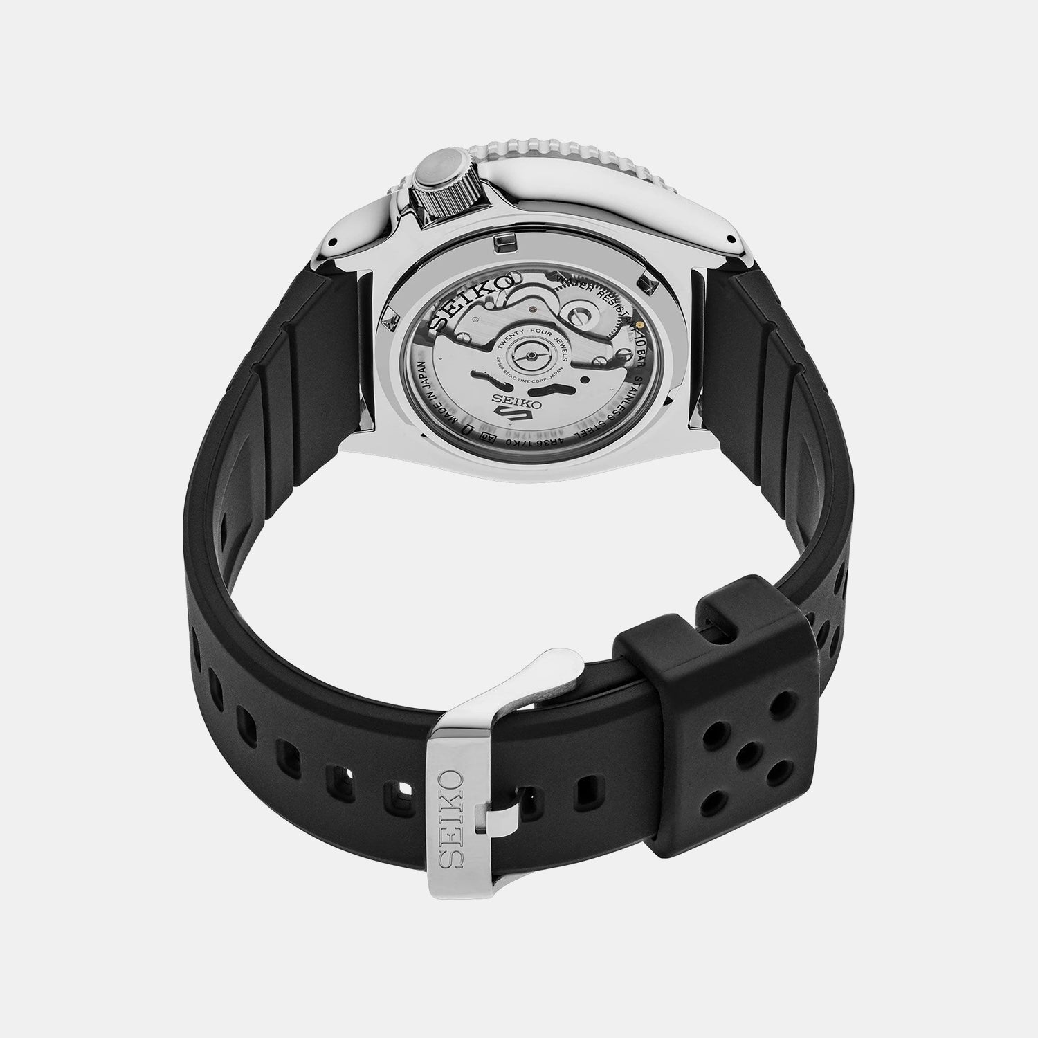 5 Sports Men Automatic Orange Dial Analog Silicone Watch SRPL89K1