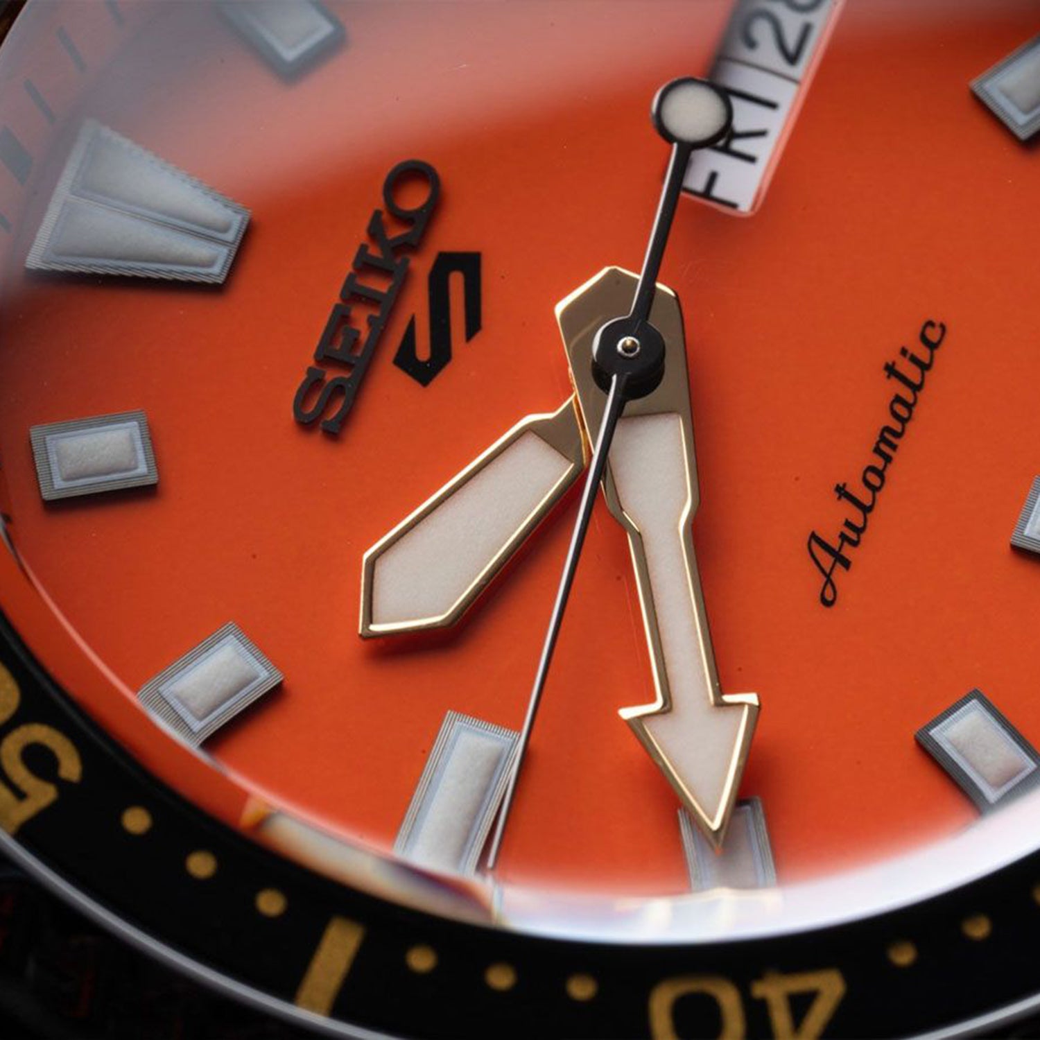 5 Sports Men Automatic Orange Dial Analog Silicone Watch SRPL89K1