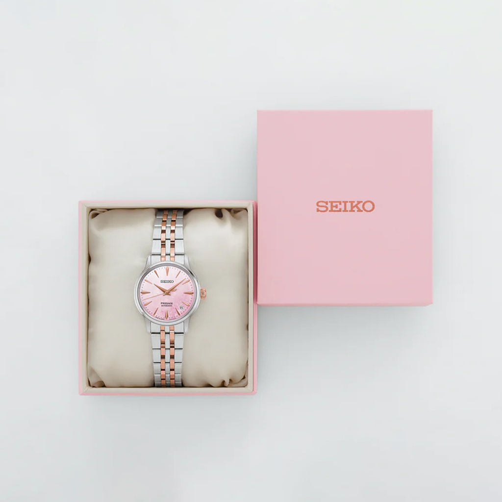Women Automatic Pink Dial Analog Stainless Steel Watch SRPM06J1