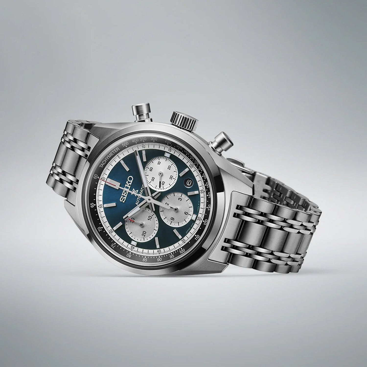 Prospex Seedtimer Men Automatic Teal Dial Chronograph Stainless Steel Watch SRQ051J1