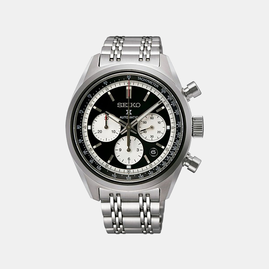 Prospex Seedtimer Men Automatic Black Dial Chronograph Stainless Steel Watch SRQ053J1