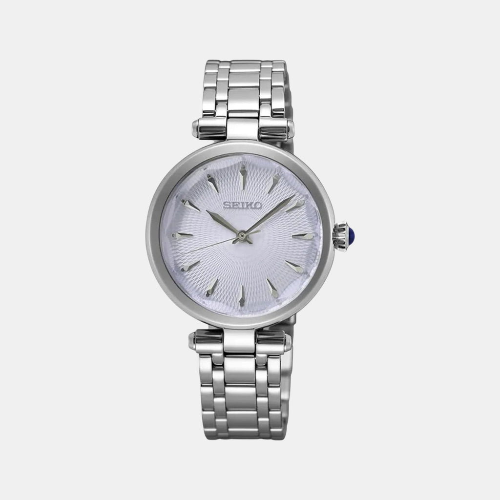 Dress Women Quartz White Dial Analog Stainless Steel Watch SRZ553P1