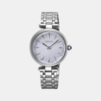 Dress Women Quartz White Dial Analog Stainless Steel Watch SRZ553P1