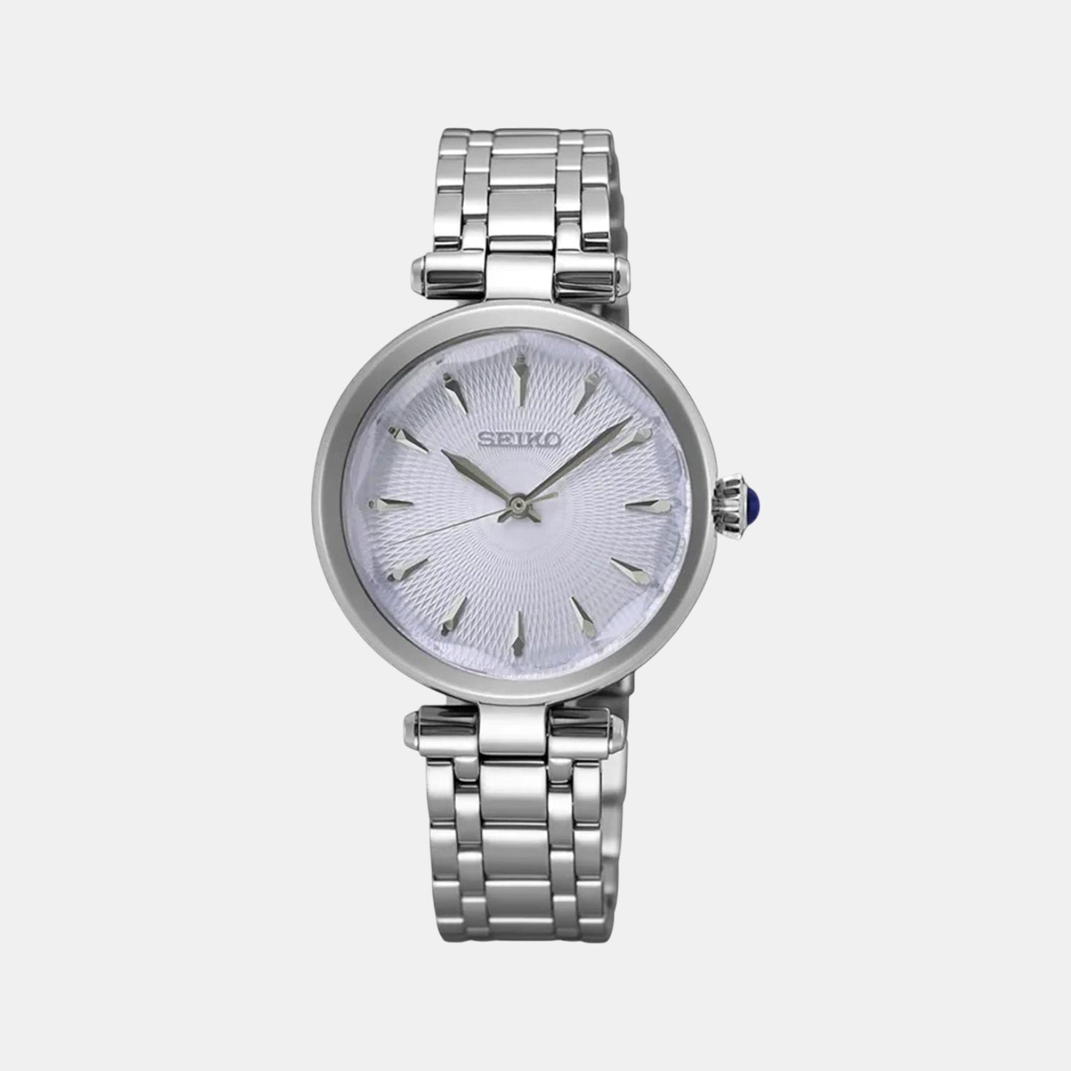 Dress Women Quartz White Dial Analog Stainless Steel Watch SRZ553P1