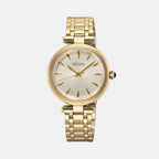 Dress Women Quartz Gold Dial Analog Stainless Steel Watch SRZ554P1