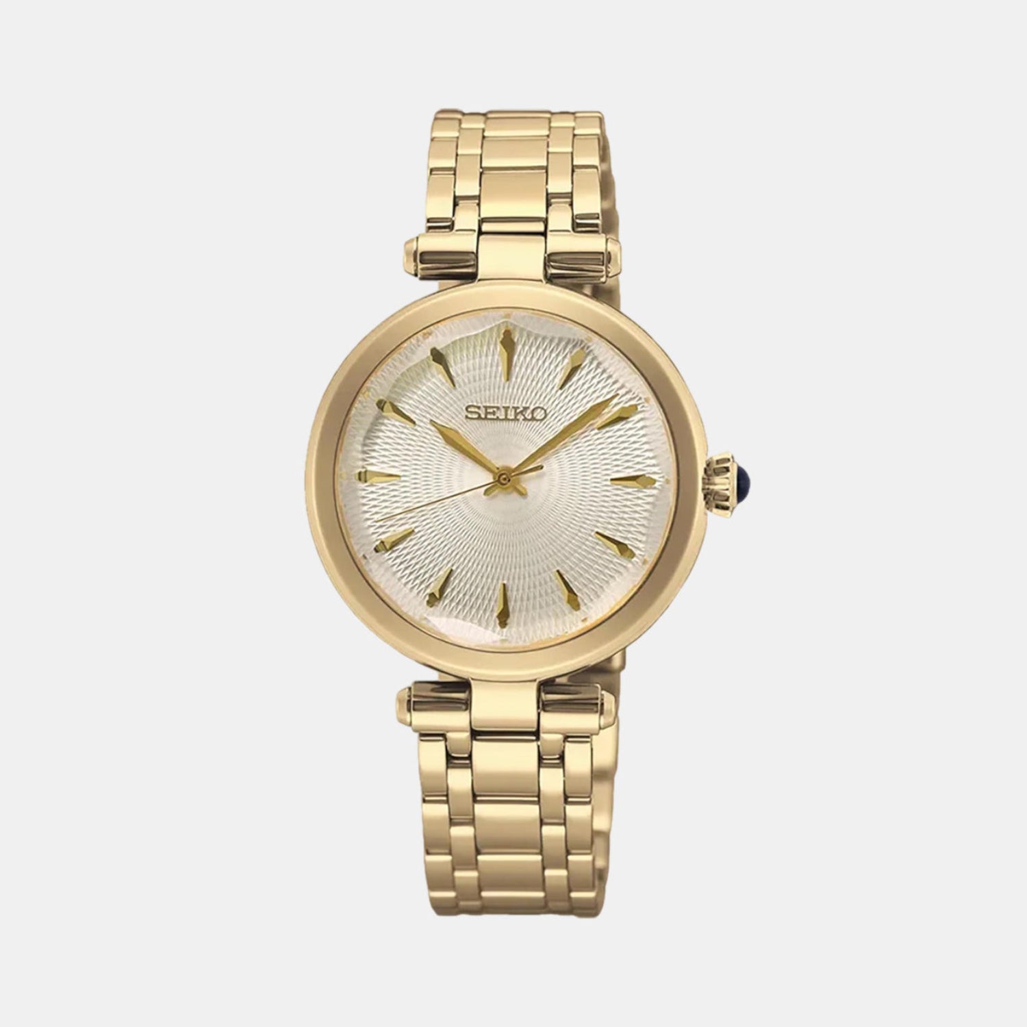 Dress Women Quartz Gold Dial Analog Stainless Steel Watch SRZ554P1