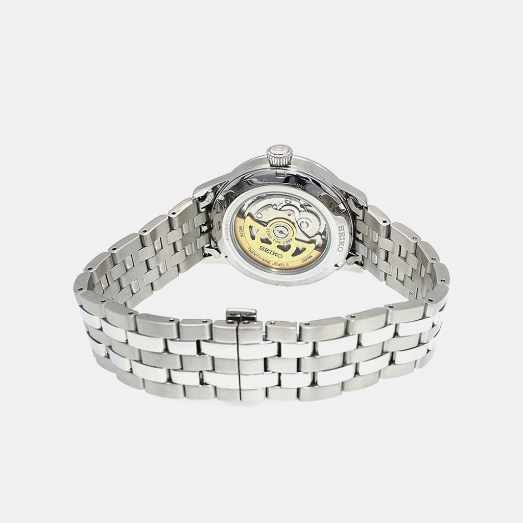 Men Automatic Silver Dial Analog Stainless Steel Watch SSA341J1