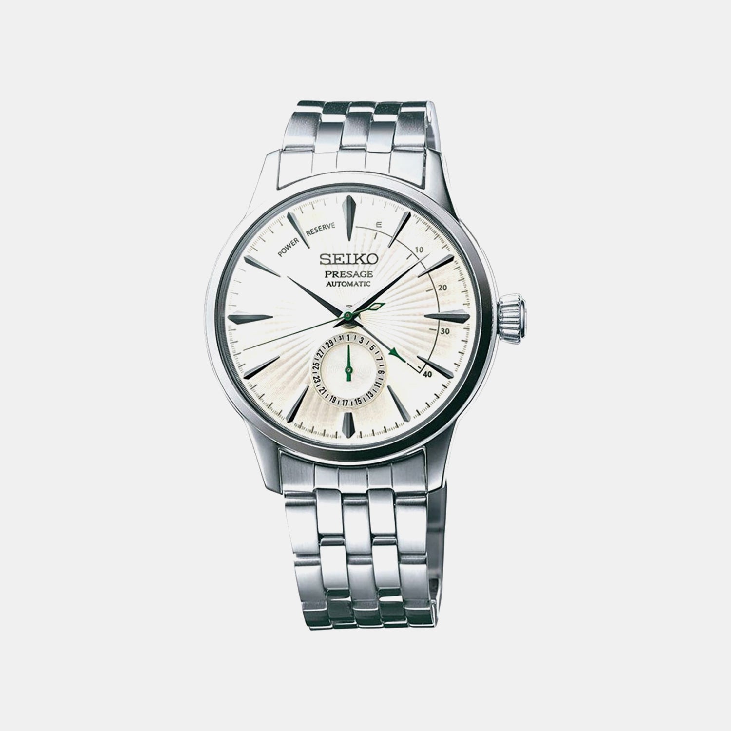 Men Automatic Silver Dial Analog Stainless Steel Watch SSA341J1