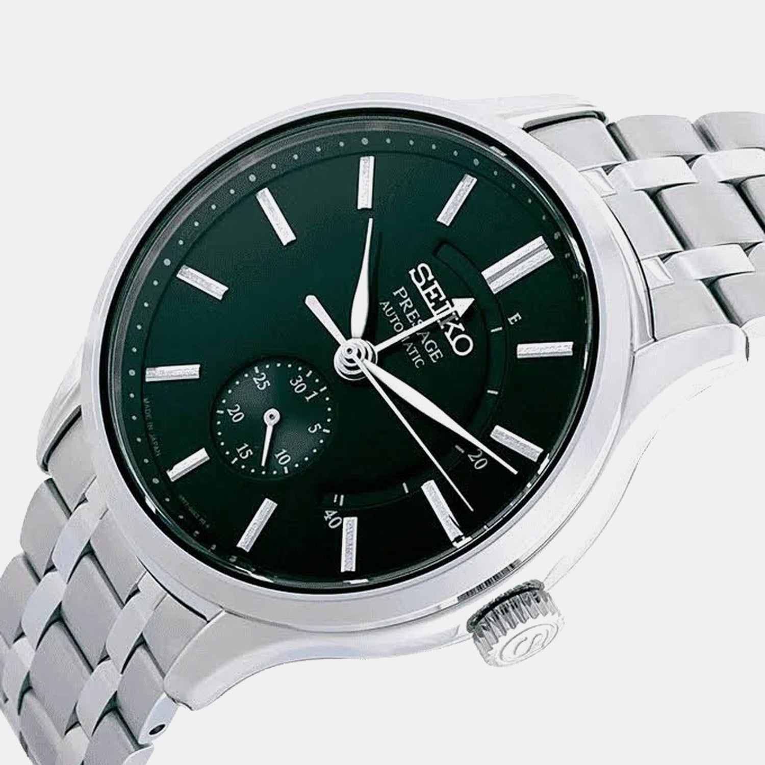 Presage Men Automatic Green Dial Analog Stainless Steel Watch SSA397J1