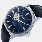 Presage Men Automatic Blue Dial Analog Leather Watch SSA405J1