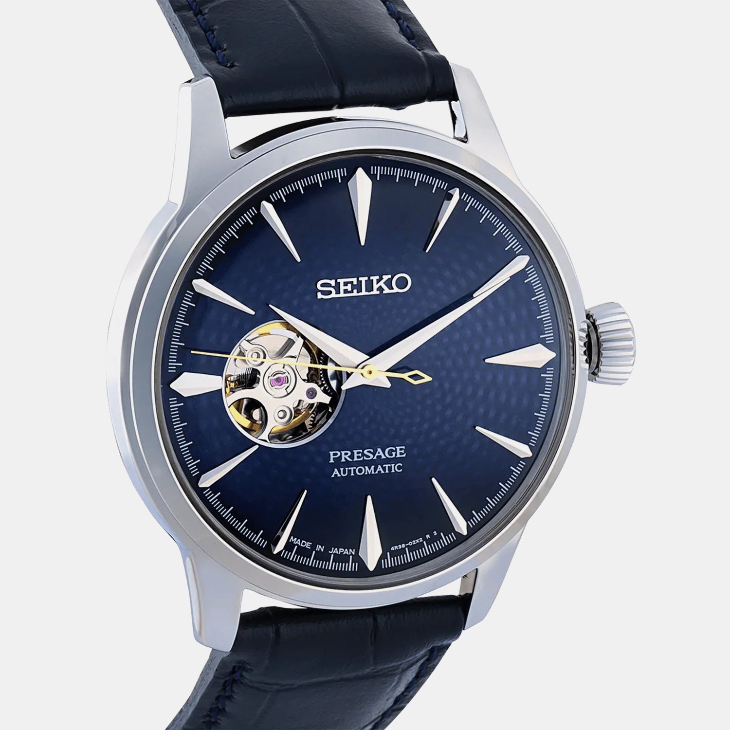 Presage Men Automatic Blue Dial Analog Leather Watch SSA405J1
