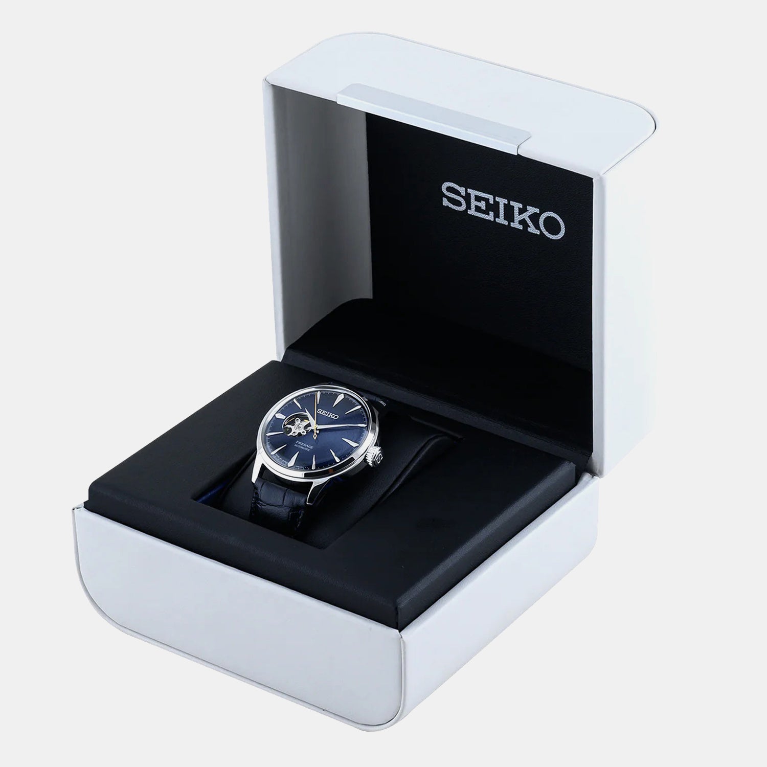 Presage Men Automatic Blue Dial Analog Leather Watch SSA405J1